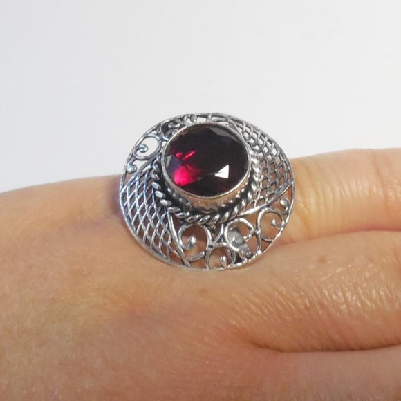 Ring Hessonite Garnet 925 Sterling Silver size 7 - Picture 9 of 9